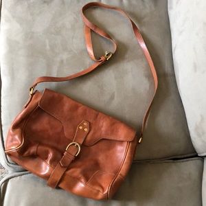 Leather cross body bag